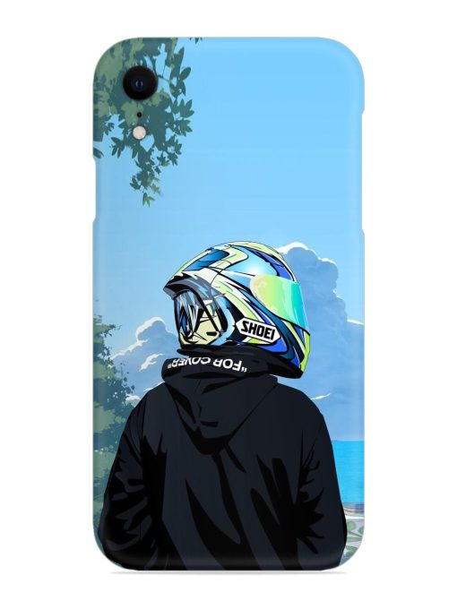 Rider With Helmet Snap Case for Apple Iphone Xr