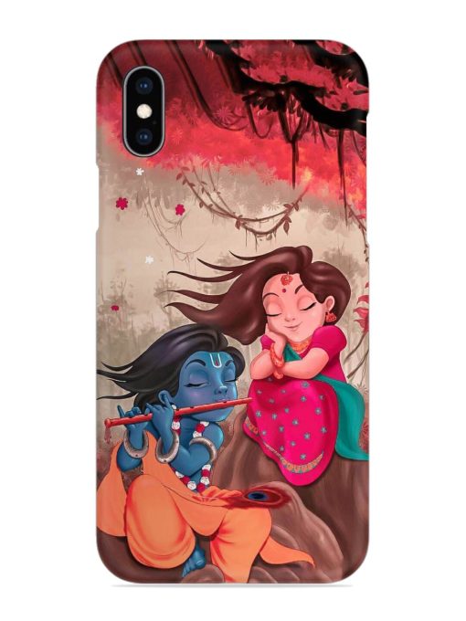 Radhe Krishna Water Art Snap Case for Apple Iphone Xs