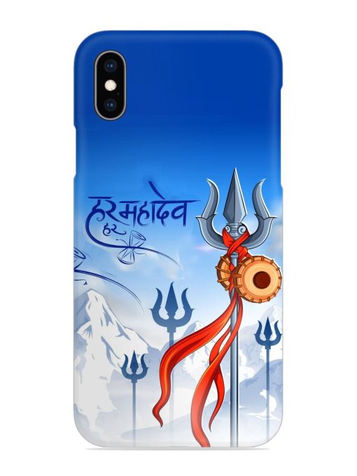 Har Har Mahadev Trishul Snap Case for Apple Iphone Xs