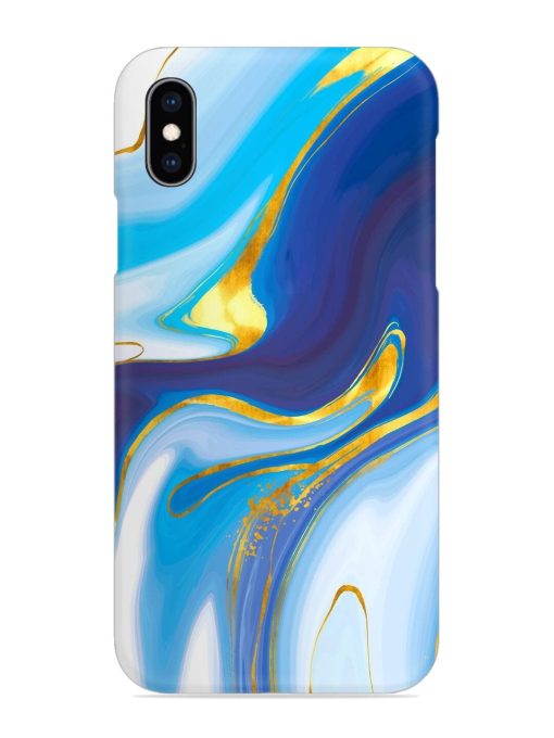 Watercolor Background With Golden Foil Snap Case for Apple Iphone Xs Zapvi