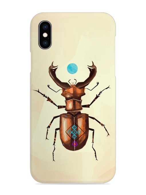 Stag Beetle Vector Snap Case for Apple Iphone Xs Zapvi