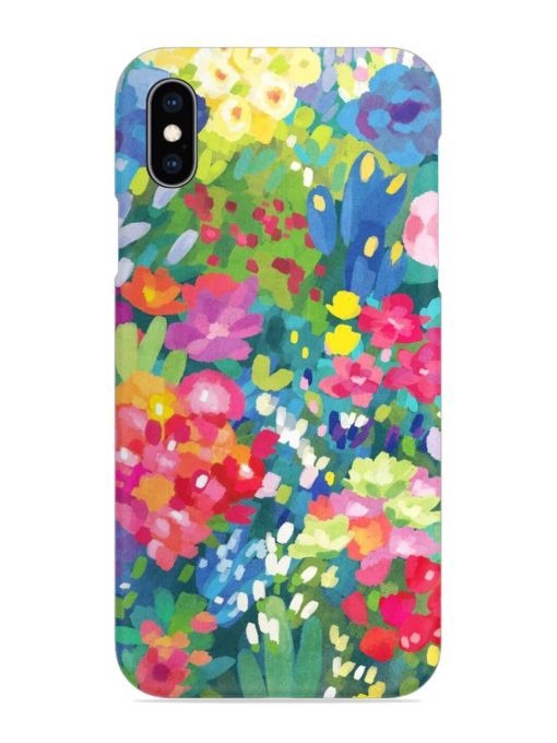 Watercolor Flower Art Snap Case for Apple Iphone Xs Zapvi