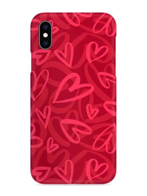 Seamless Romantic Pattern Snap Case for Apple Iphone Xs Zapvi