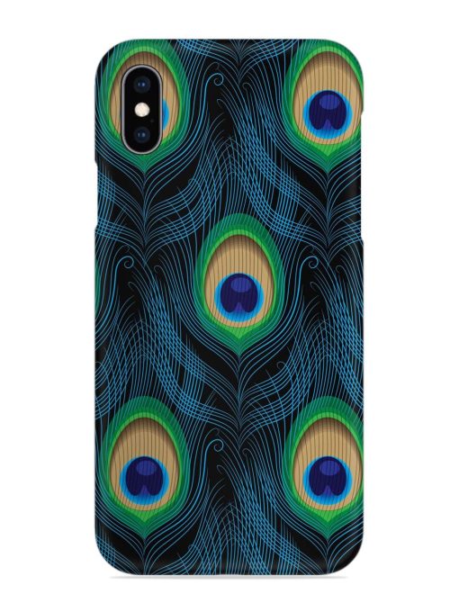 Seamless Pattern Peacock Snap Case for Apple Iphone Xs