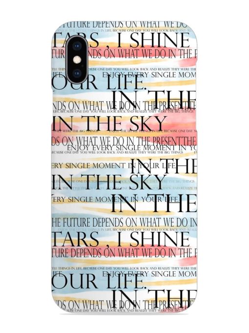 Seamless Slogans Pattern Snap Case for Apple Iphone Xs