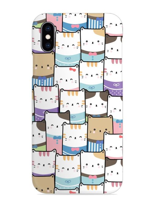 Cute Adorable Cat Snap Case for Apple Iphone Xs Zapvi