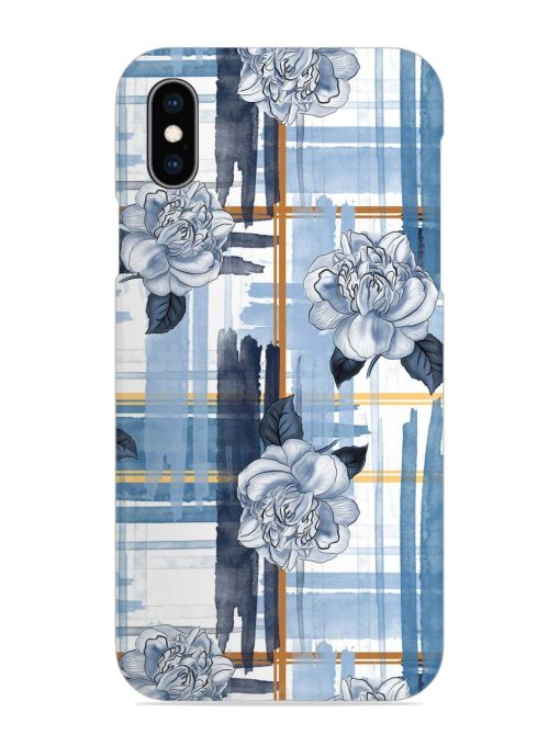 Watercolor Pattern Rose Snap Case for Apple Iphone Xs