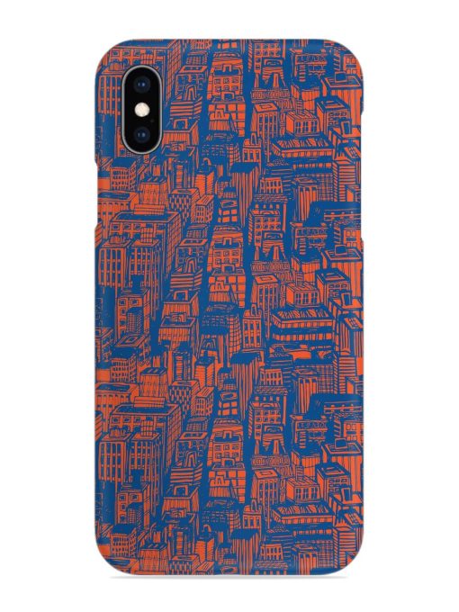 Hand Drawn Seamless Snap Case for Apple Iphone Xs Zapvi