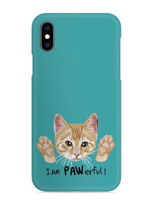 Typography Slogan Cat Snap Case for Apple Iphone Xs