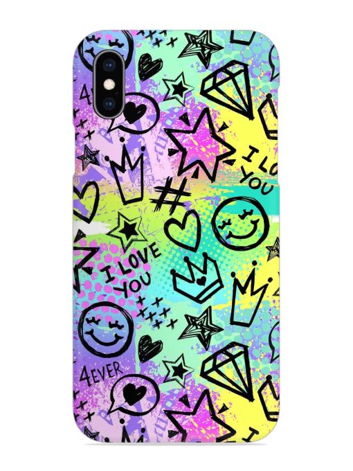 Bright Seamless Pattern Snap Case for Apple Iphone Xs Zapvi