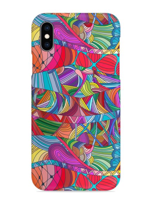 Seamless Patterns Hand Drawn Snap Case for Apple Iphone Xs Zapvi