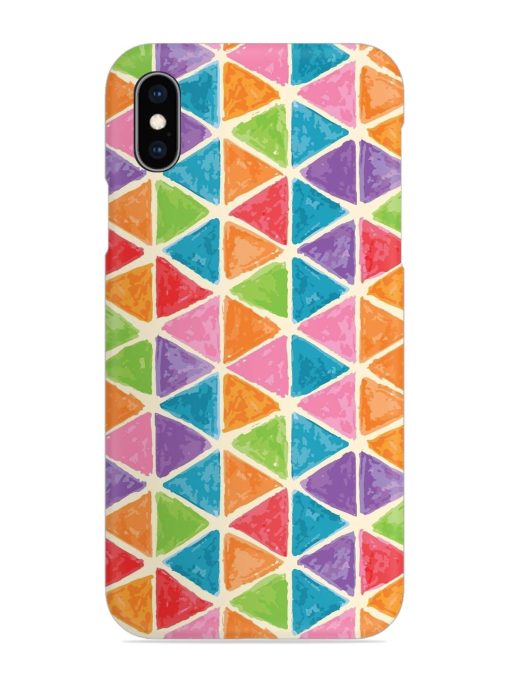 Seamless Colorful Isometric Snap Case for Apple Iphone Xs Zapvi