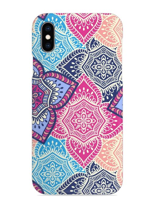 Ethnic Floral Seamless Snap Case for Apple Iphone Xs Zapvi