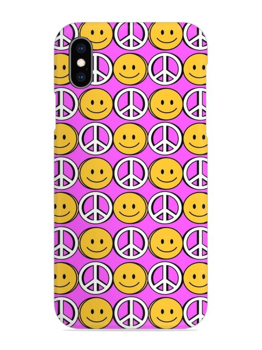 Smiley Face Peace Snap Case for Apple Iphone Xs Zapvi