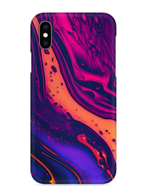 Fluid Blue Pink Art Snap Case for Apple Iphone Xs