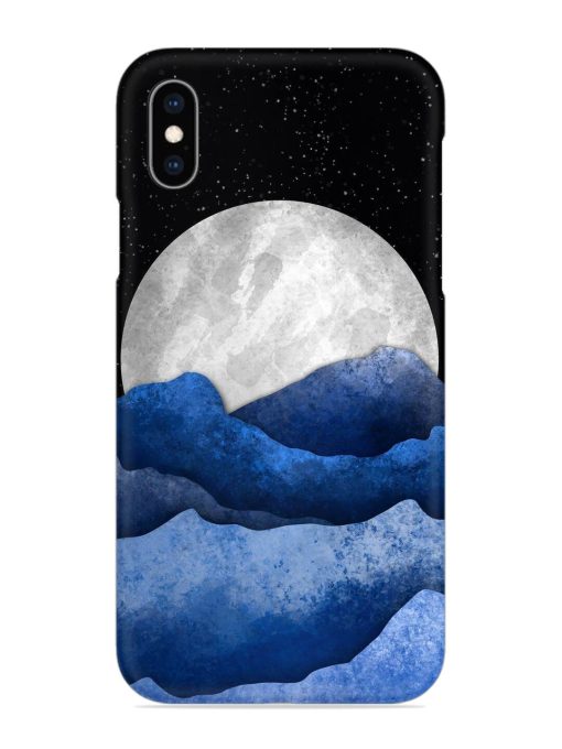 Full Moon Mountain Vector Snap Case for Apple Iphone Xs