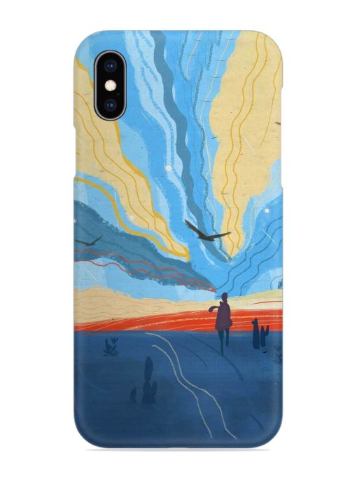 Minimal Abstract Landscape Snap Case for Apple Iphone Xs Zapvi