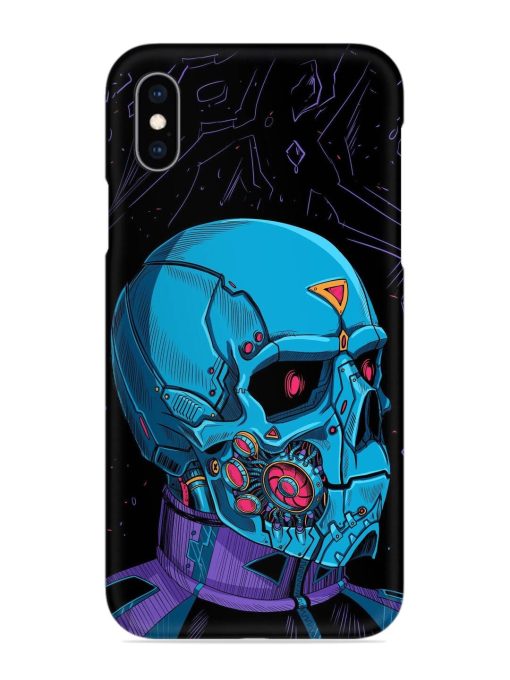 Skull Robo Vector Snap Case for Apple Iphone Xs Zapvi