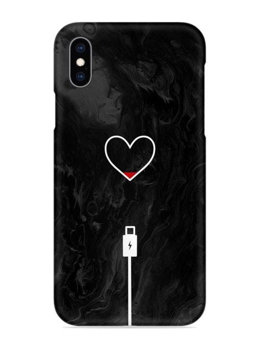 Heart Charging Vector Snap Case for Apple Iphone Xs Zapvi