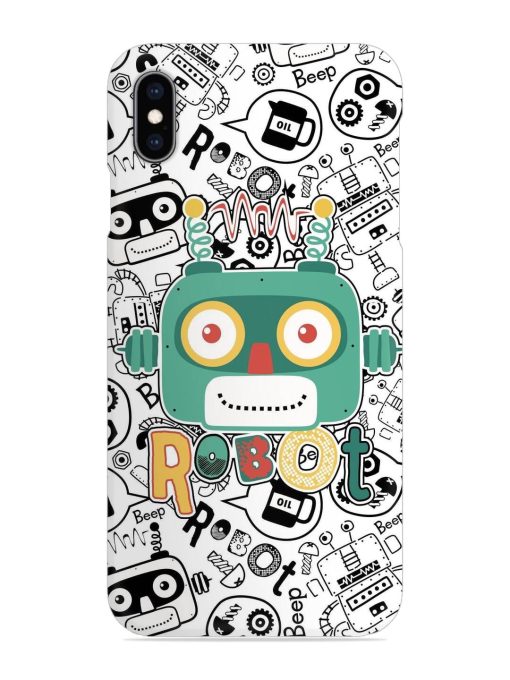 Robot Modern Seamless Pattern Snap Case for Apple Iphone Xs Max Zapvi