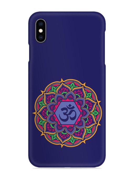 Om Mandala Art Blue Snap Case for Apple Iphone Xs Max