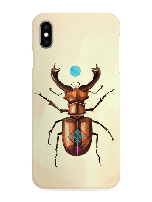 Stag Beetle Vector Snap Case for Apple Iphone Xs Max Zapvi