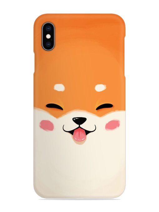 Cute Dog Face Vector Snap Case for Apple Iphone Xs Max