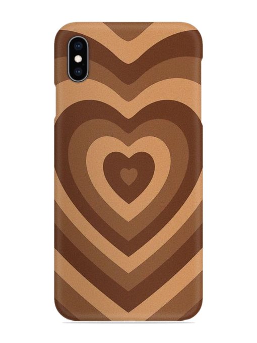 Brown Heart Snap Case for Apple Iphone Xs Max Zapvi