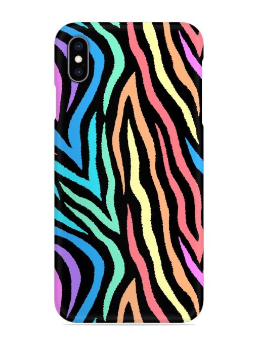 Colorful Abstract Zebra Snap Case for Apple Iphone Xs Max Zapvi