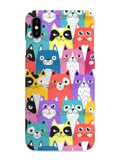 Funny Cartoon Cats Snap Case for Apple Iphone Xs Max Zapvi