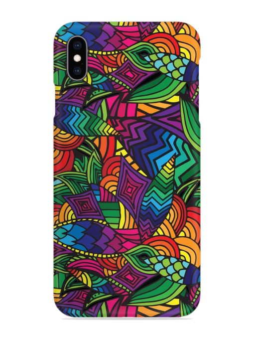 Abstract Multicolor Seamless Snap Case for Apple Iphone Xs Max Zapvi