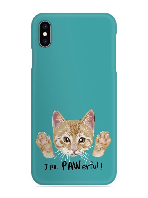 Typography Slogan Cat Snap Case for Apple Iphone Xs Max Zapvi