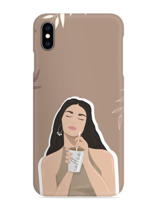 Girl With Coffee Snap Case for Apple Iphone Xs Max