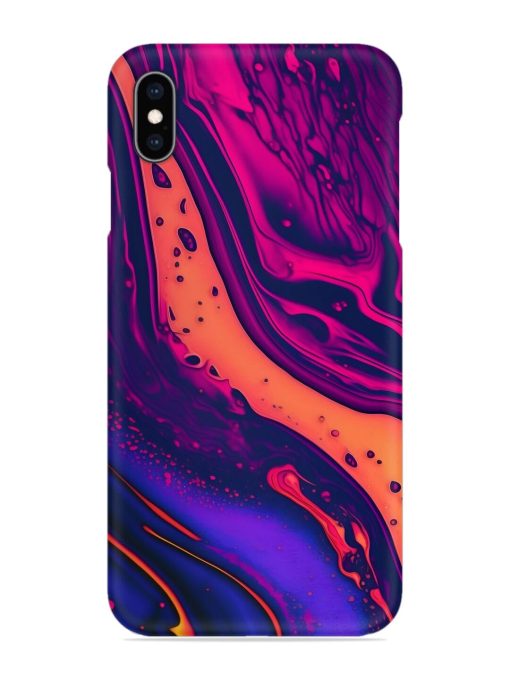 Fluid Blue Pink Art Snap Case for Apple Iphone Xs Max Zapvi