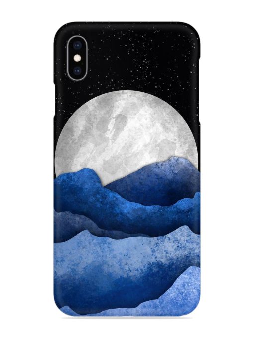 Full Moon Mountain Vector Snap Case for Apple Iphone Xs Max Zapvi