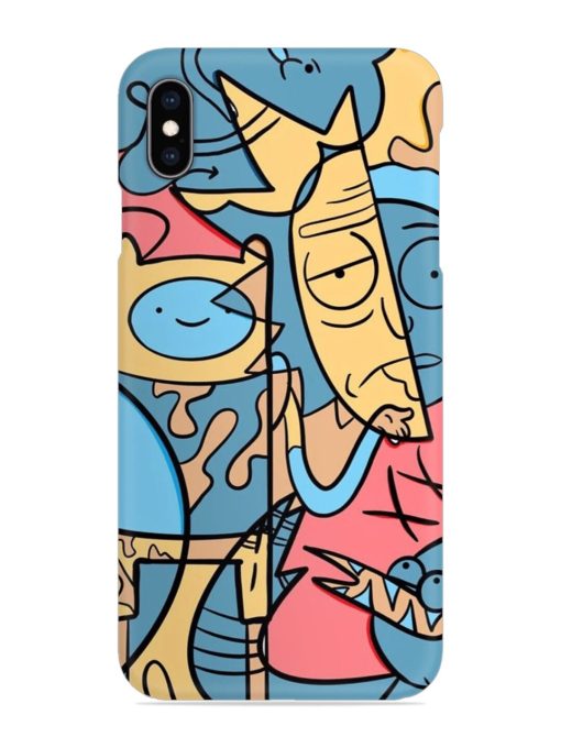 Silly Face Doodle Snap Case for Apple Iphone Xs Max