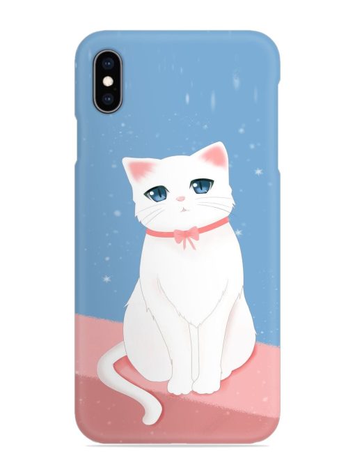 Cute White Cat Snap Case for Apple Iphone Xs Max Zapvi