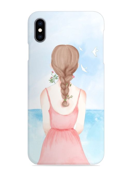 Watercolor Girl Vector Snap Case for Apple Iphone Xs Max