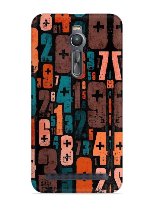 0 To 9 Art Snap Case for Asus Zenfone 2 Zapvi