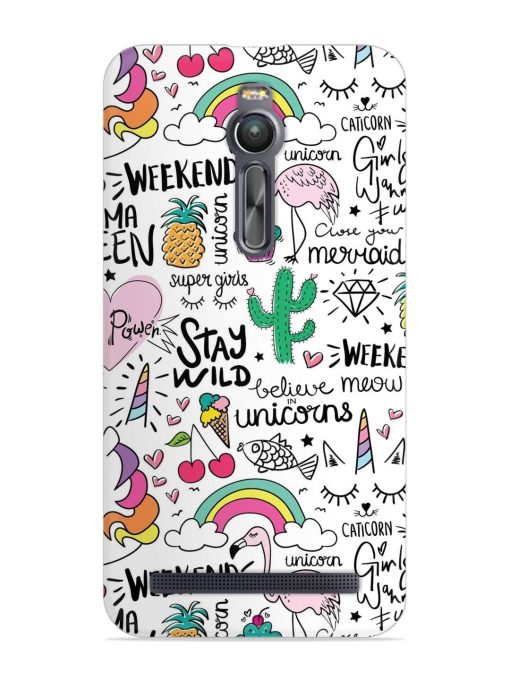 Unicorn Ice Cream Snap Case for Asus Zenfone 2 Zapvi