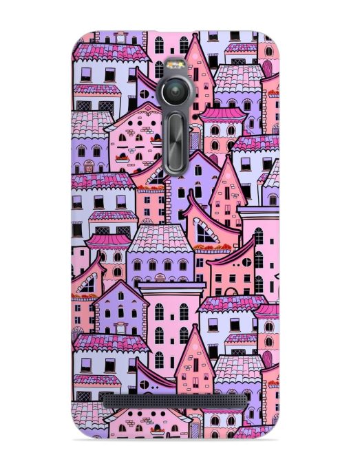 Seamless Pattern Houses Snap Case for Asus Zenfone 2 Zapvi