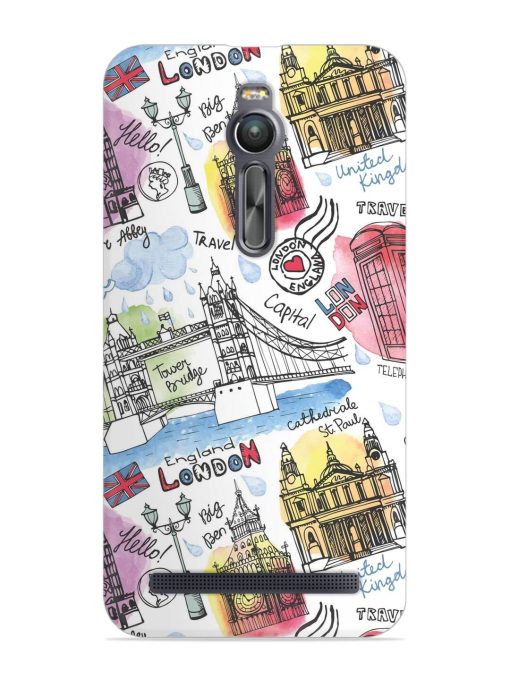 Vector London Landmark Snap Case for Asus Zenfone 2 Zapvi