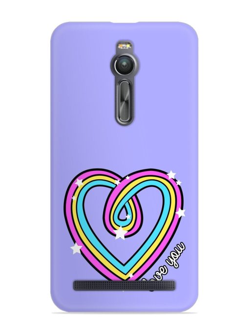 Colorful Rainbow Heart Snap Case for Asus Zenfone 2