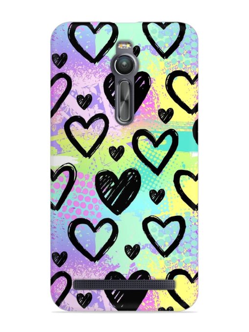 Bright Pattern Hearts Snap Case for Asus Zenfone 2 Zapvi