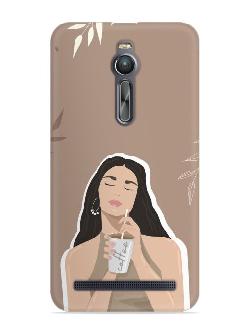 Girl With Coffee Snap Case for Asus Zenfone 2 Zapvi