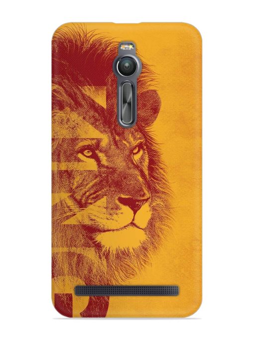 Gold Lion Crown Art Snap Case for Asus Zenfone 2