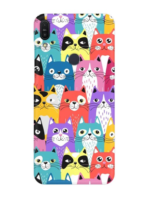 Funny Cartoon Cats Snap Case for Asus Zenfone Max Pro M1 Zb601Kl