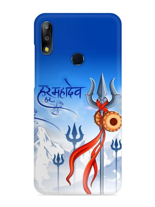 Har Har Mahadev Trishul Snap Case for Asus Zenfone Max Pro M2 Zapvi