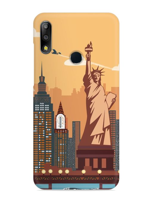 New York Statue Of Liberty Architectural Scenery Snap Case for Asus Zenfone Max Pro M2 Zapvi