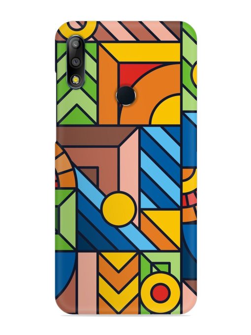 Colorful Geometric Snap Case for Asus Zenfone Max Pro M2 Zapvi